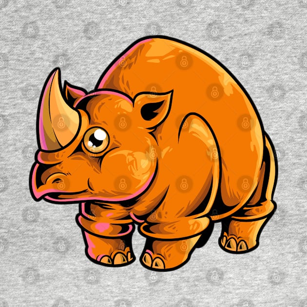 Kawaii Elasmotherium by Modern Medieval Design